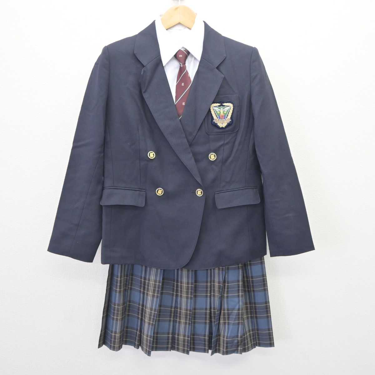 【中古】大阪府 岸和田市立産業高等学校 女子制服 4点 (ブレザー・シャツ・スカート) sf064736