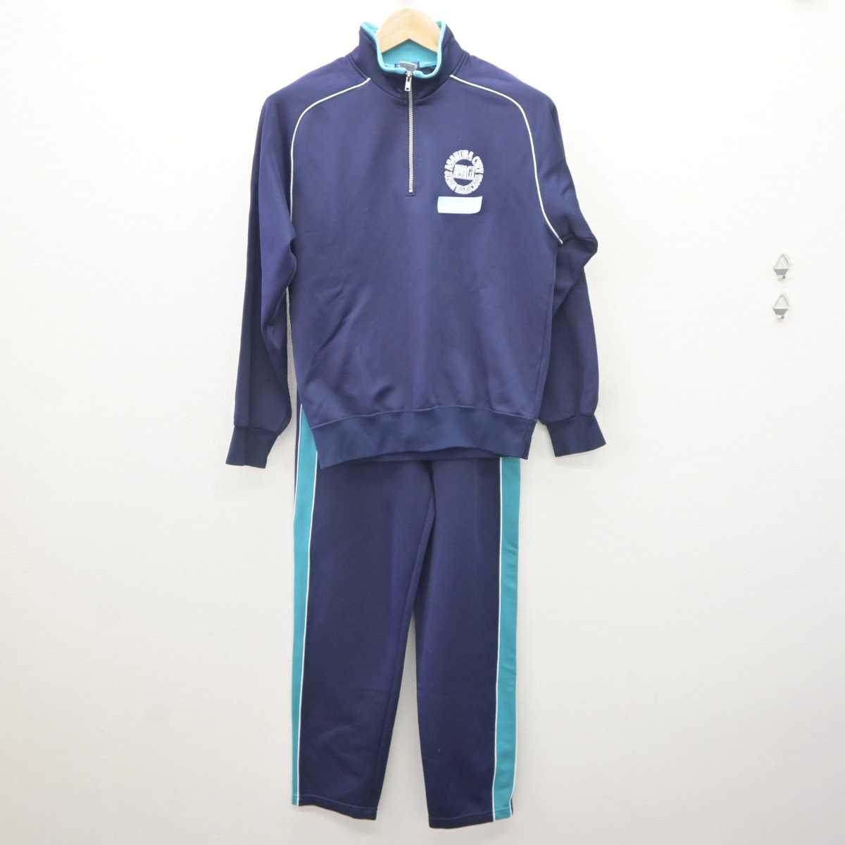 中古】福岡県 朝倉市立甘木中学校 男子制服 2点 (ジャージ 上