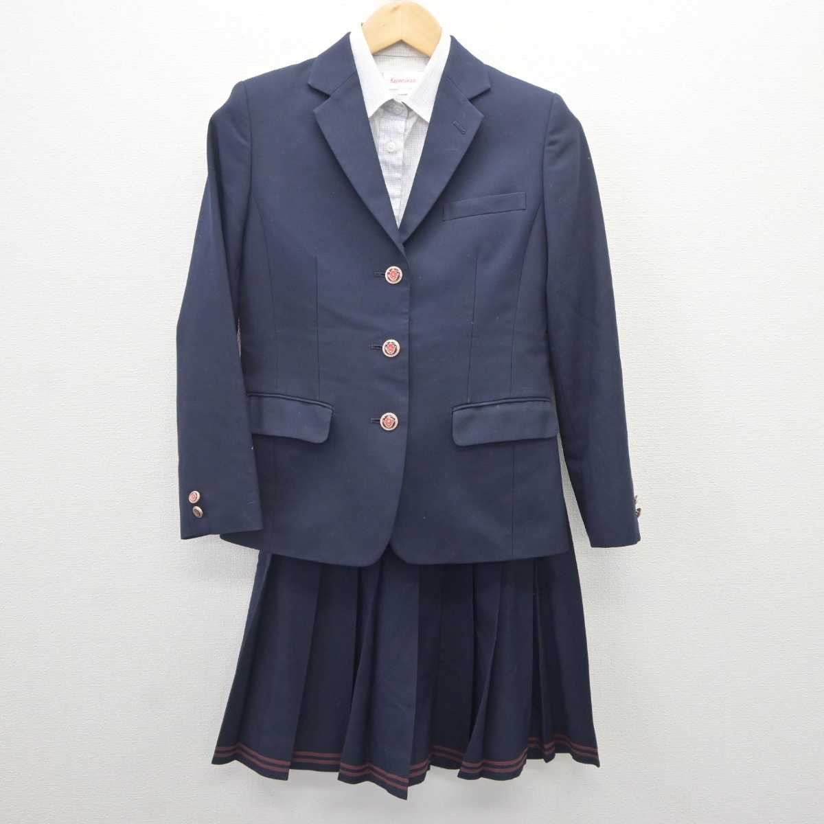 【中古】静岡県 浜松開誠館中学校・高等学校 女子制服 3点 (ブレザー・シャツ・スカート) sf064962