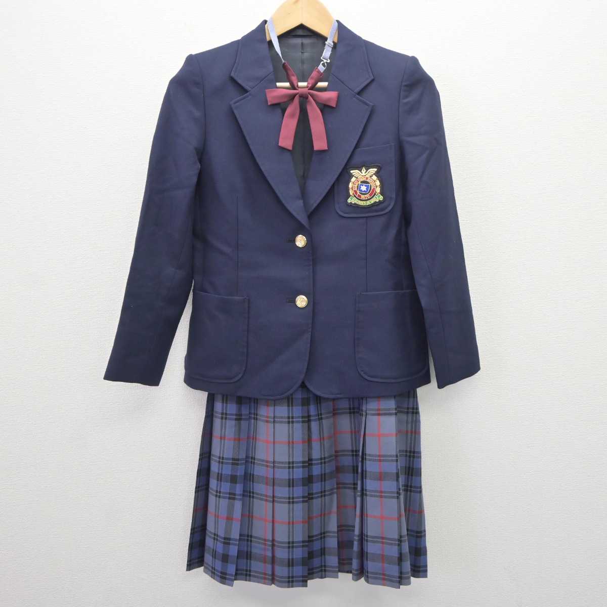 【中古】茨城県 水城高等学校 女子制服 3点 (ブレザー・スカート) sf064966