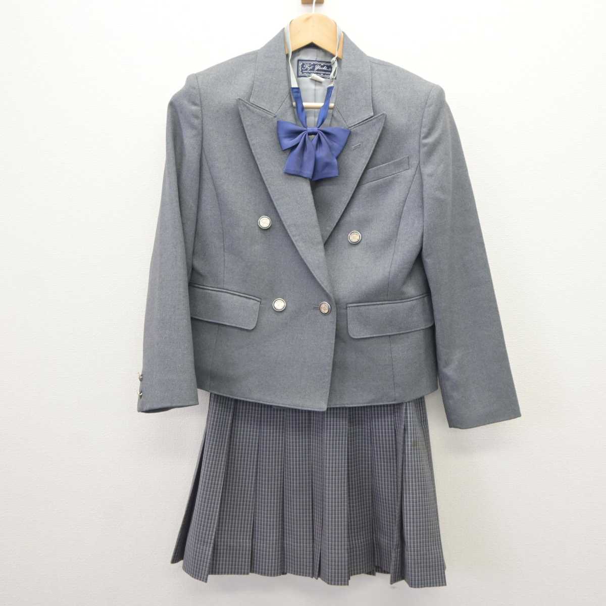 【中古】群馬県 前橋工業高等学校 女子制服 3点 (ブレザー・スカート) sf064982