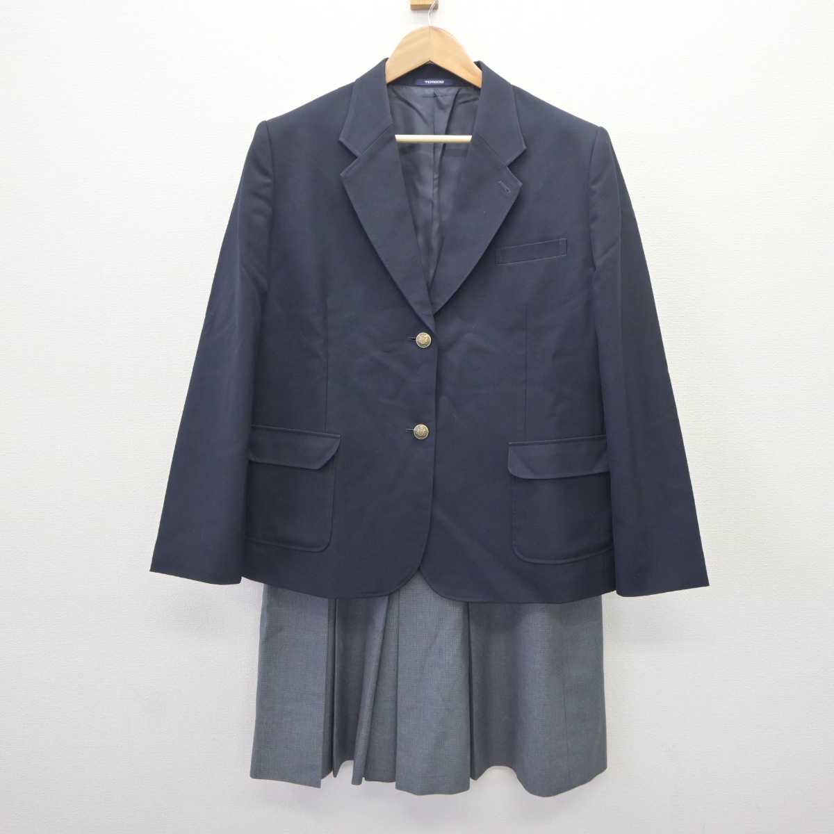 【中古】神奈川県 横須賀市立不入斗中学校 女子制服 6点 (ブレザー・スカート・ズボン) sf064998