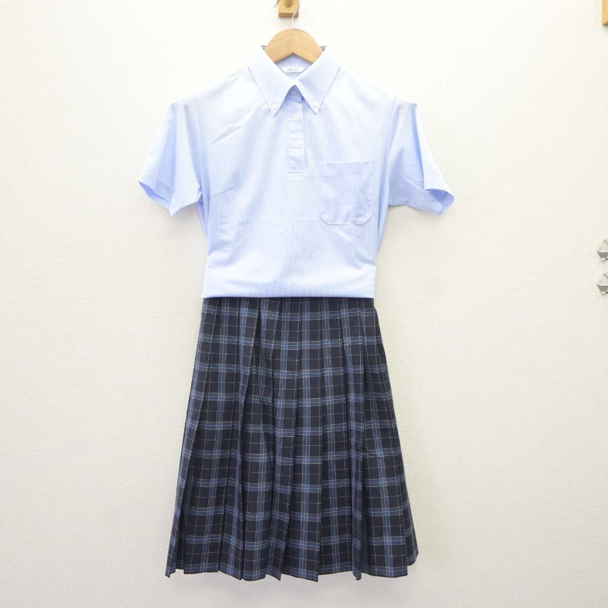 【中古】京都府 木津南中学校 女子制服 2点 (シャツ・スカート) sf065081