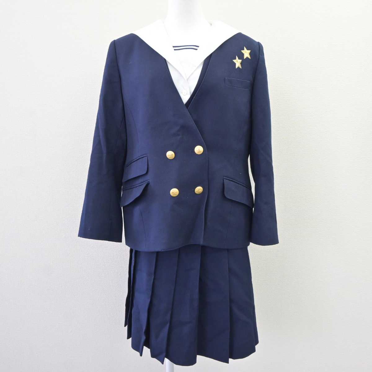 岡山県 就実高等学校 制服 冬服 ブレザー 150A HANAE MORI /中古③