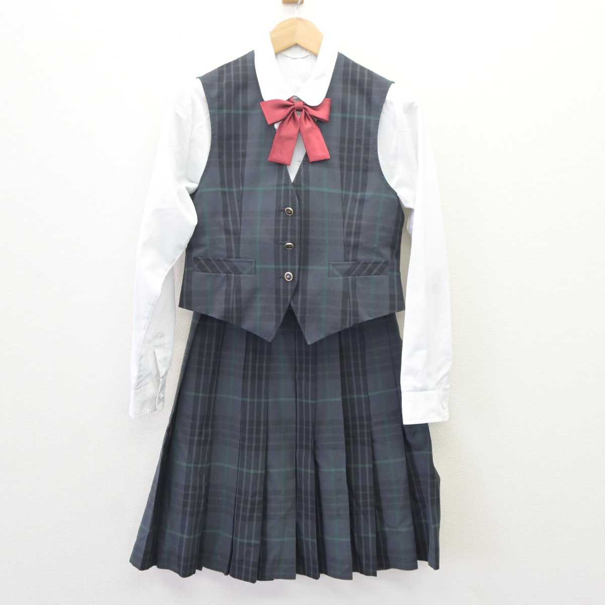 中古】千葉県 専修大学松戸高等学校 女子制服 5点 (ベスト・シャツ・スカート) sf065156 | 中古制服通販パレイド