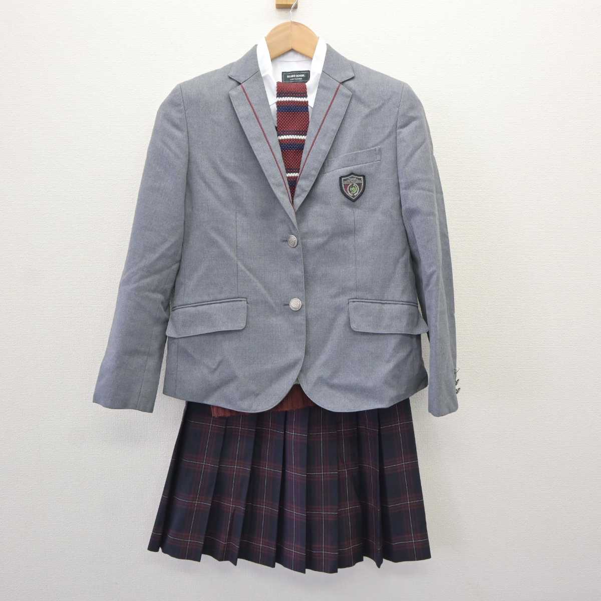 中古】岡山県 岡山理科大学附属中学校・高等学校 女子制服 5点 (ブレザー・ニット・シャツ・スカート) sf065254 | 中古制服通販パレイド