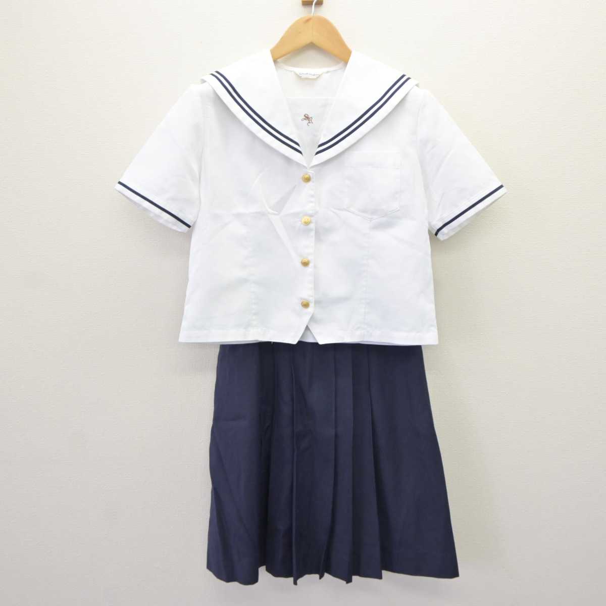 【中古】愛知県 聖霊中学校・聖霊高等学校 女子制服 3点 (セーラー服・セーラー服・スカート) sf065324