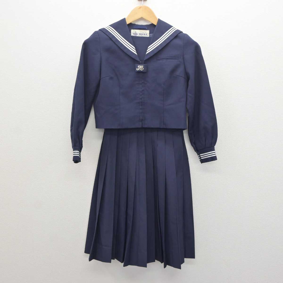 【中古】千葉県 野田市立南部中学校 女子制服 2点 (セーラー服・スカート) sf065399