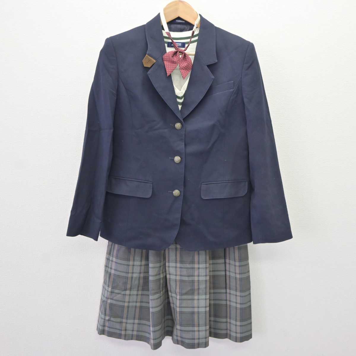 中古】沖縄県 浦添商業高等学校 女子制服 4点 (ブレザー・ニットベスト・スカート) sf065777 | 中古制服通販パレイド