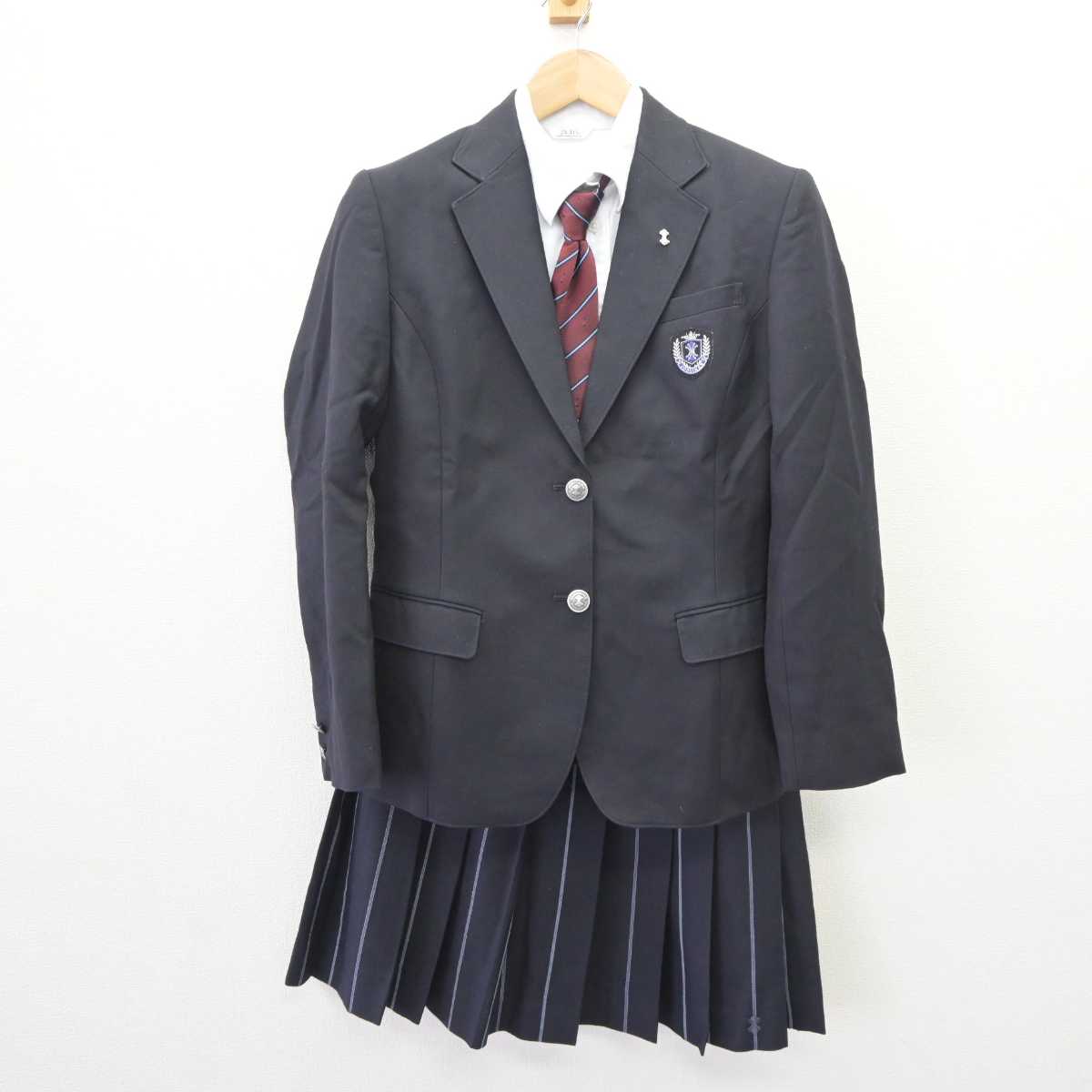 【中古】広島県 如水館中学校・如水館高等学校 女子制服 5点 (ブレザー・シャツ・スカート) sf065794