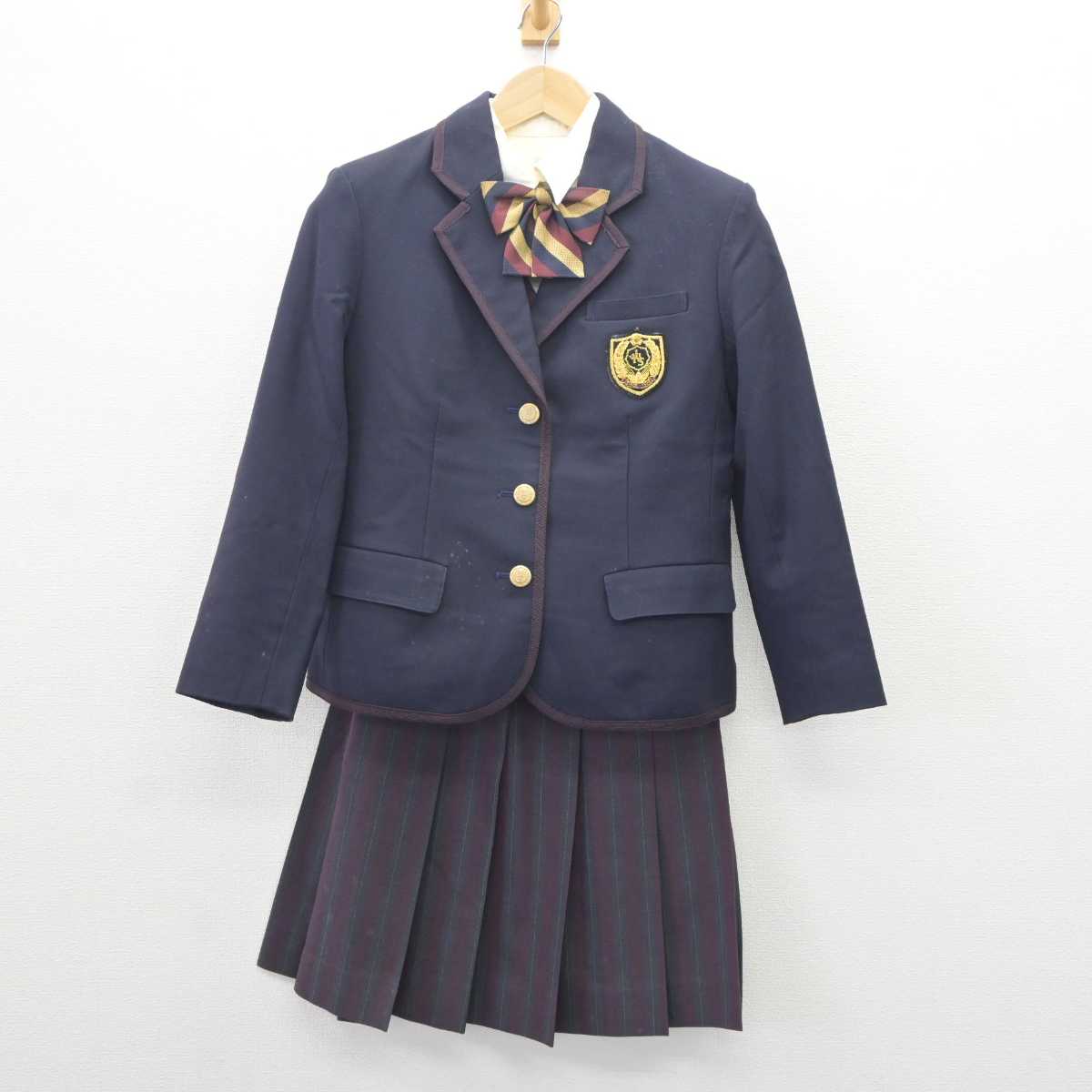 中古】山形県 東北文教大学山形城北高等学校 女子制服 5点 (ブレザー・ベスト・シャツ・スカート) sf065937 | 中古制服通販パレイド