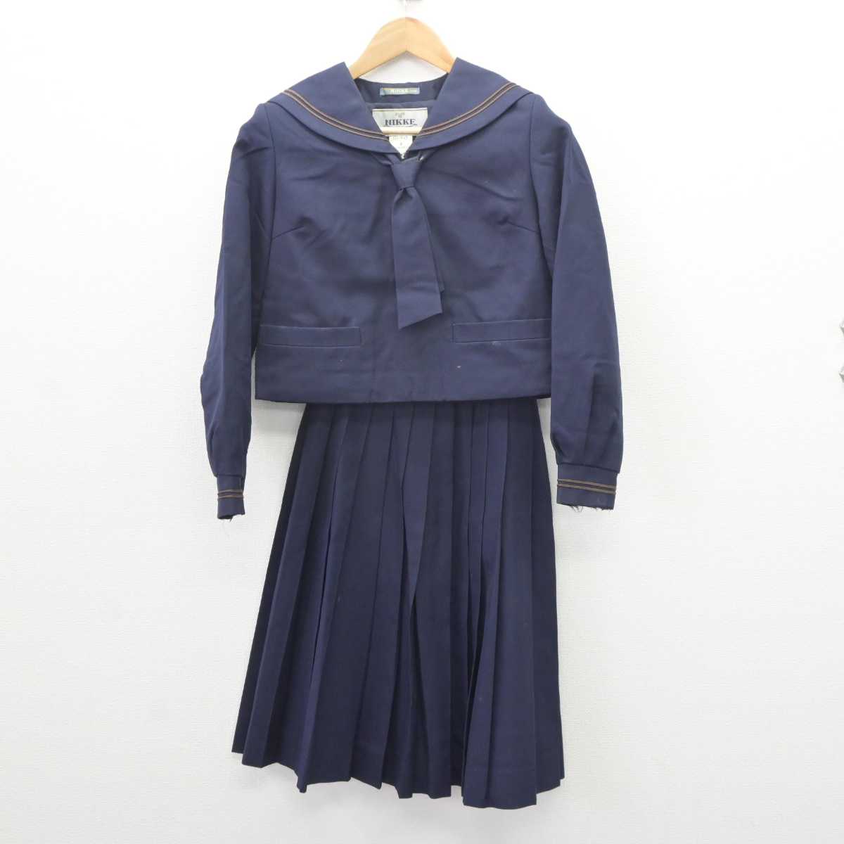 【中古】山形県 山形西高等学校 女子制服 3点 (セーラー服・スカート) sf065939