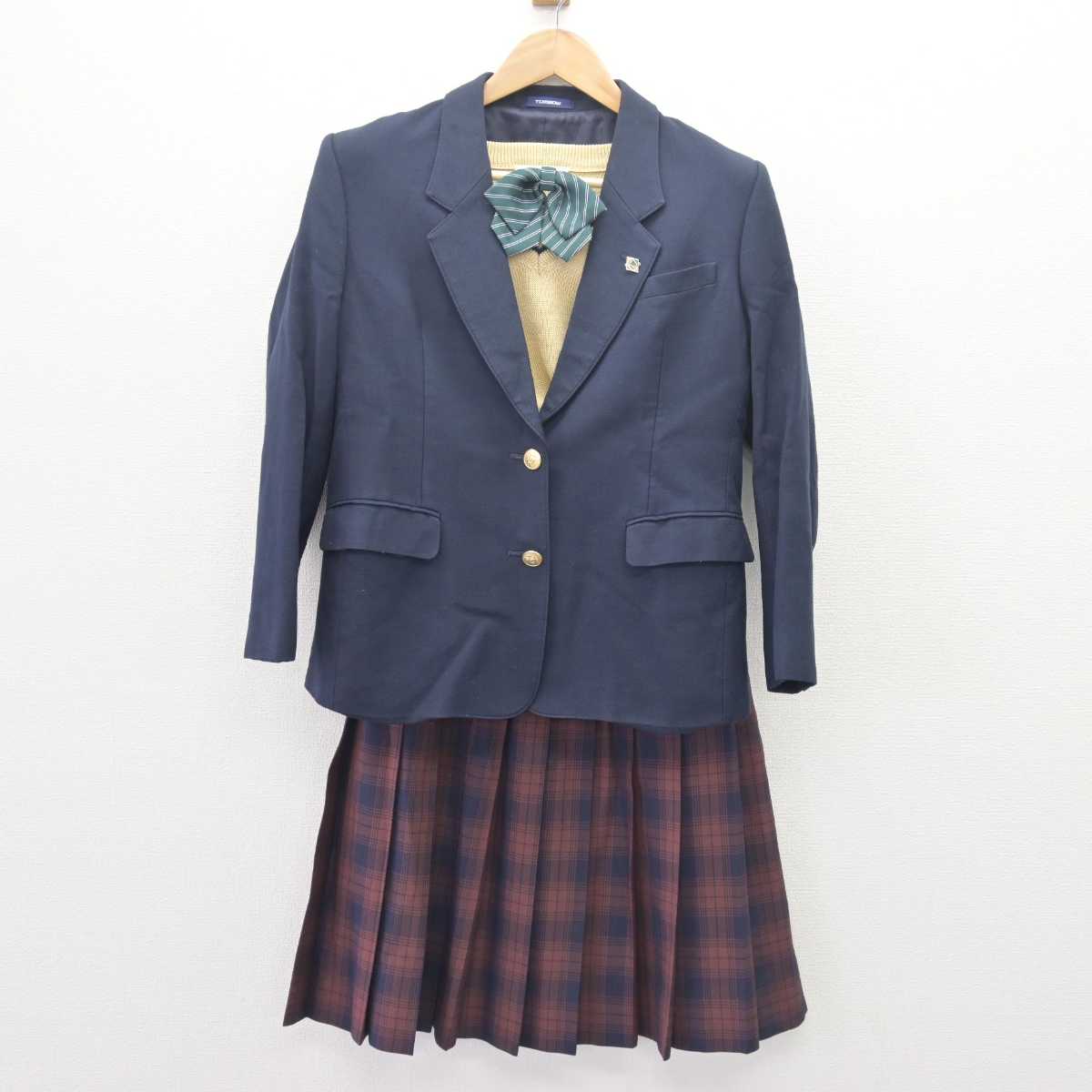 中古】静岡県 小笠高等学校/旧モデル 女子制服 5点 (ブレザー・ニット・スカート) sf066370 | 中古制服通販パレイド