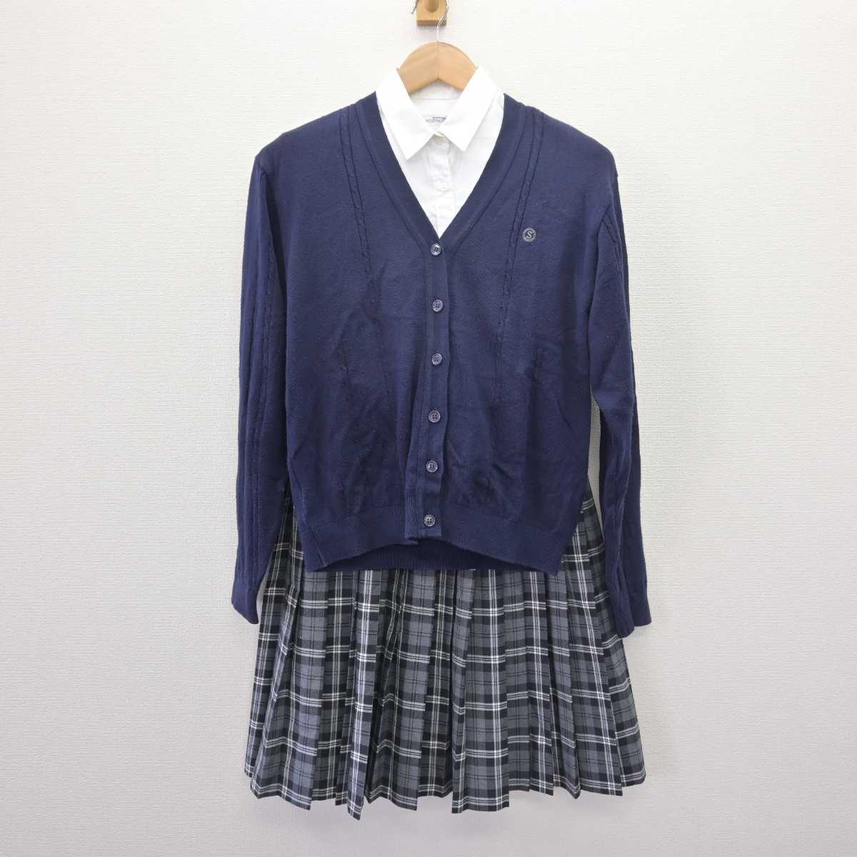 中古】千葉県 八千代松陰高等学校 女子制服 3点 (ニット・シャツ・スカート) sf066428 | 中古制服通販パレイド