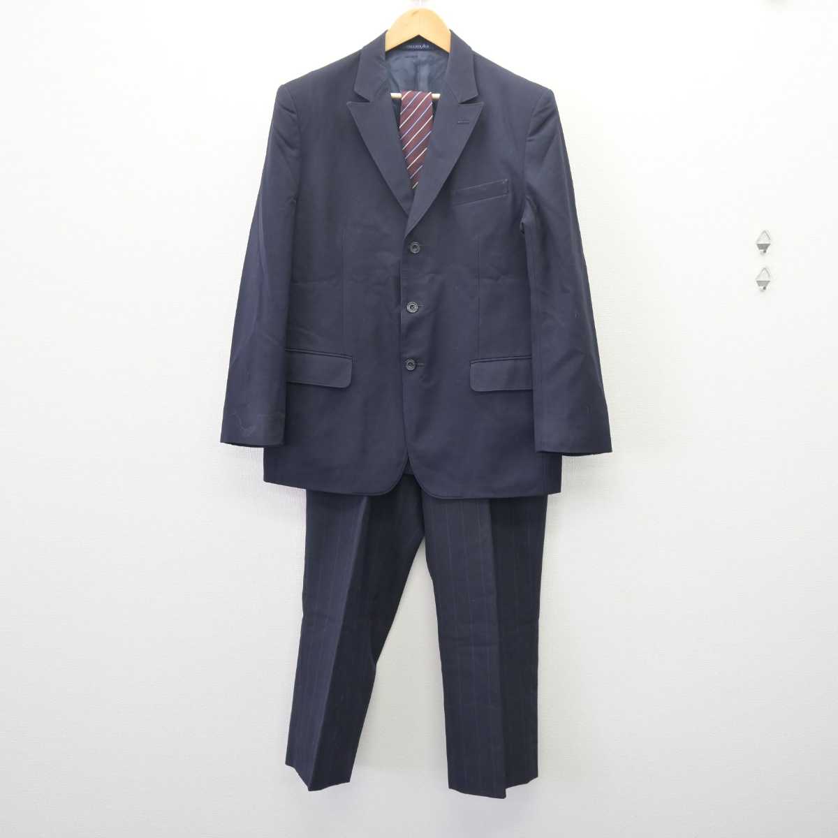 【中古】北海道 北海道大麻高等学校 男子制服 3点 (ブレザー・ズボン) sf066452