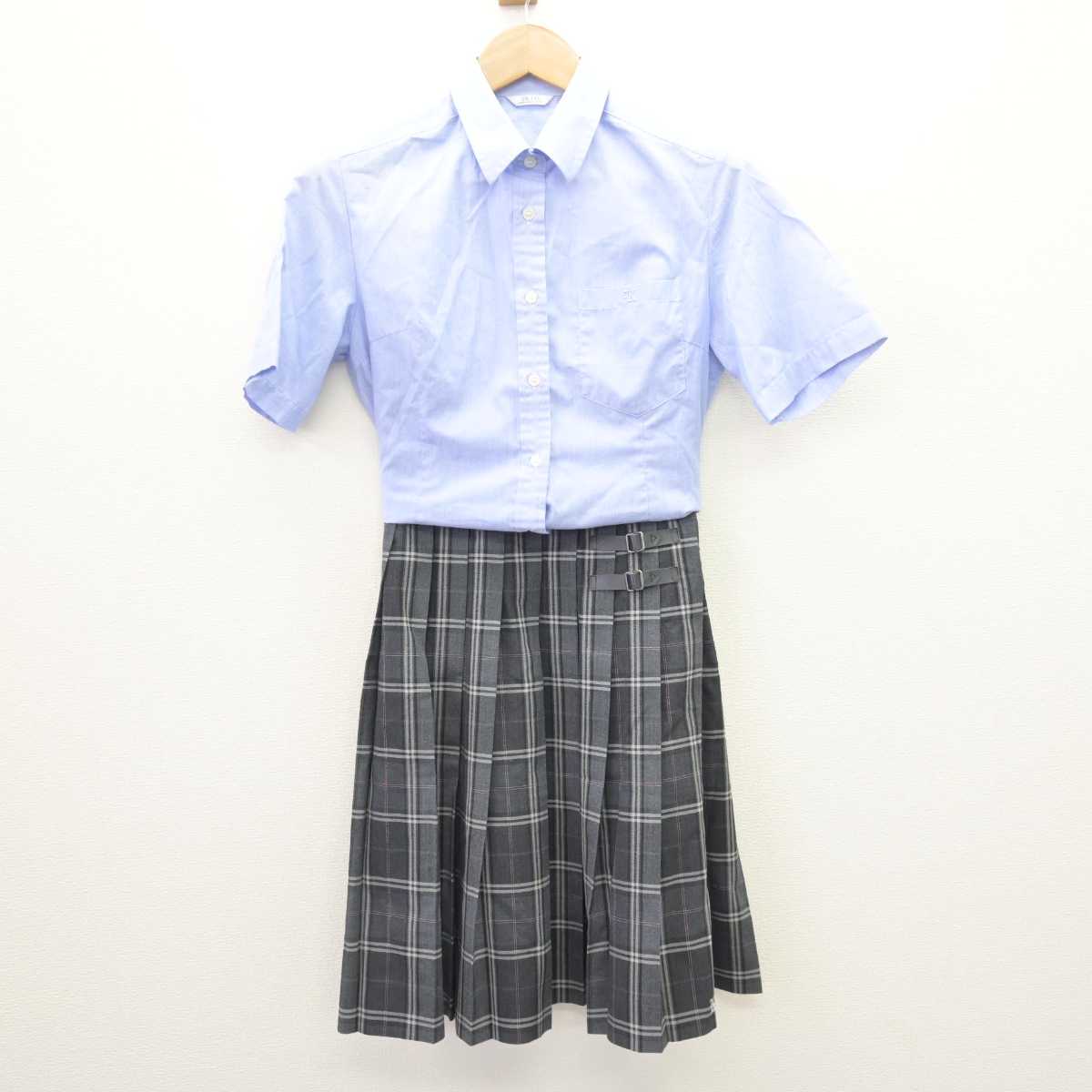 中古】栃木県 上三川高等学校 女子制服 2点 (シャツ・スカート 中古】栃木県 上三川高等学校 女子制服 2点 (シャツ・スカート