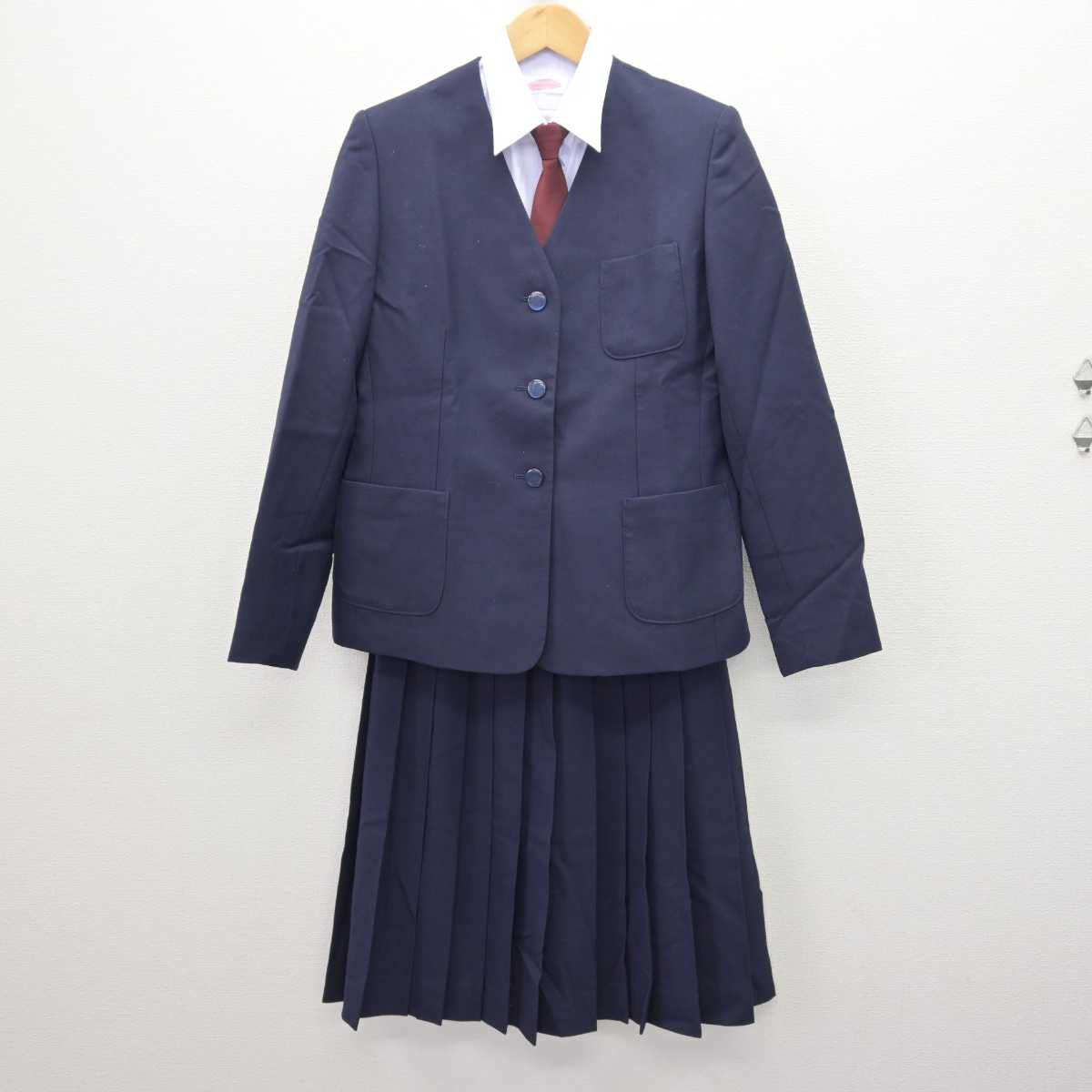 中古】群馬県 新里中学校 女子制服 4点 (ブレザー・シャツ 中古】群馬県 新里中学校 女子制服 4点 (ブレザー・シャツ