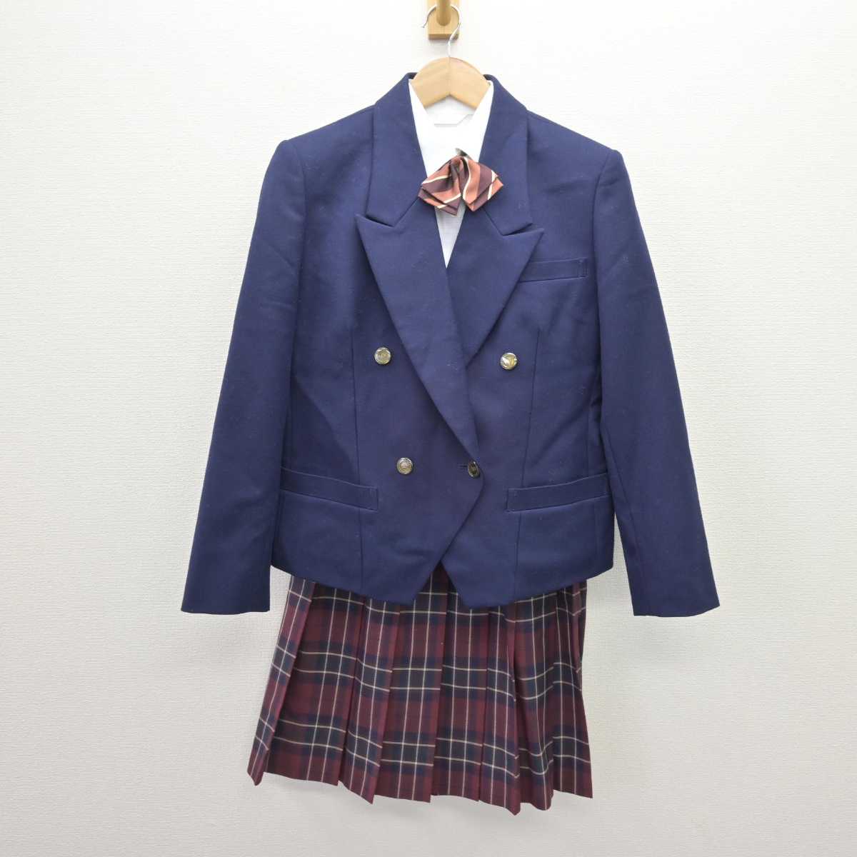 【中古】三重県 大橋学園高等学校 女子制服 4点 (ブレザー・シャツ・スカート) sf066835