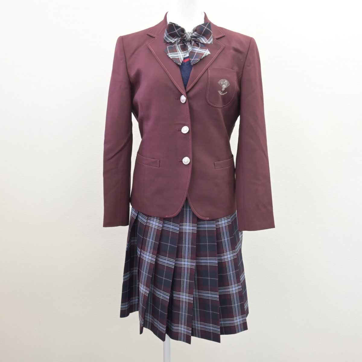 中古】愛知県 名古屋経済大学市邨高等学校 女子制服 5点 (ブレザー・ニット・シャツ・スカート) sf066855 | 中古制服通販パレイド