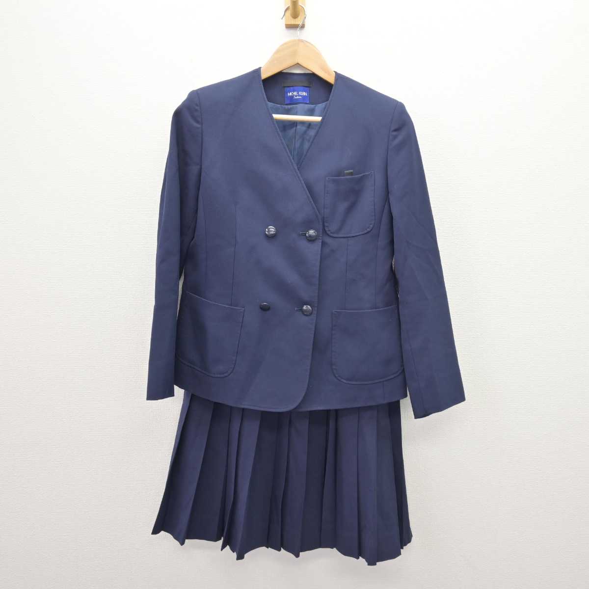 中古】兵庫県 龍野西中学校 女子制服 2点 (ブレザー・スカート