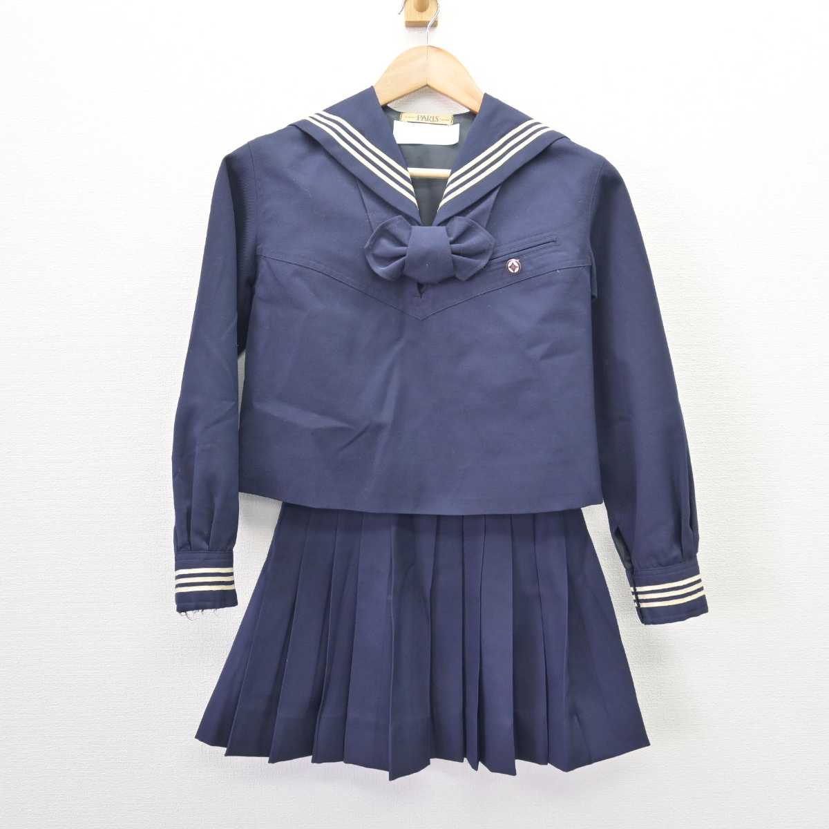 【中古】東京都 大妻中学高等学校 女子制服 4点 (セーラー服・スカート) sf067442