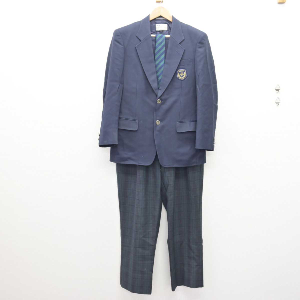 【中古】埼玉県 新座高等学校 男子制服 4点 (ブレザー・ズボン) sf067571