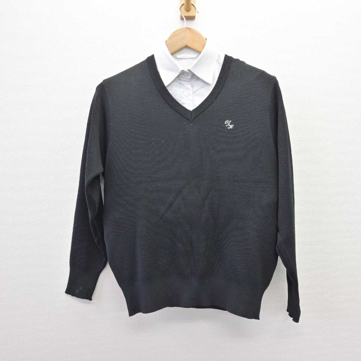 中古】栃木県 小山城南高等学校 女子制服 2点 (ニット・シャツ 中古】栃木県 小山城南高等学校 女子制服 2点 (ニット・シャツ