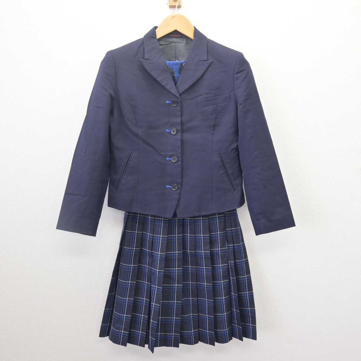 中古】愛媛県 新田青雲中等教育学校/旧制服 女子制服 3点 (ブレザー