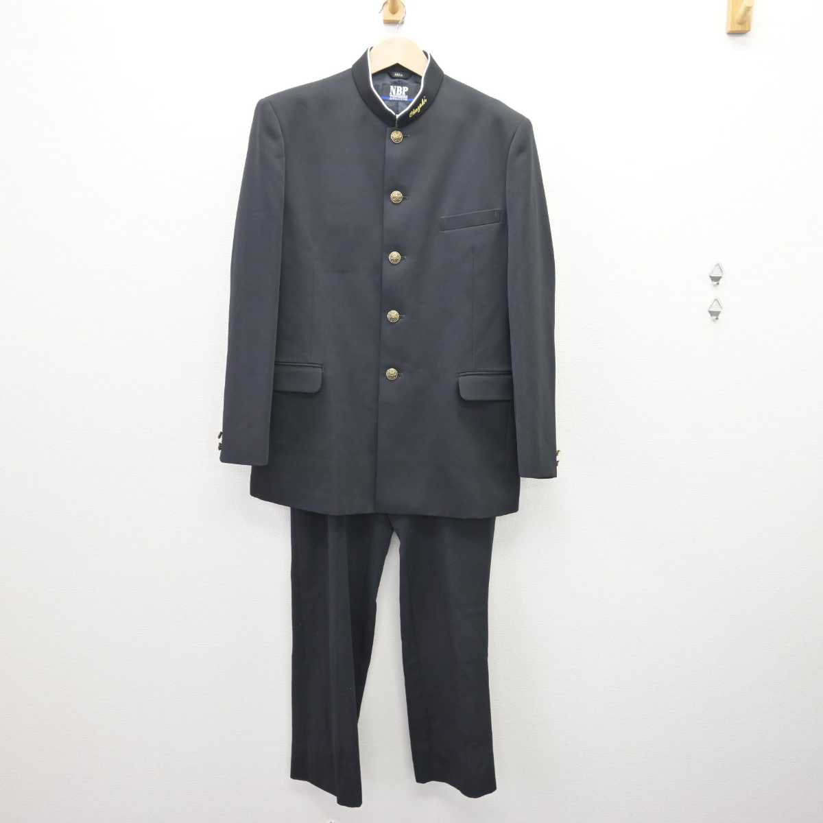 【新品未使用】福岡市内中学男子 制服ズボン 中古】福岡県 門司中学校 男子制服 3点 (ブレザー・ズボン