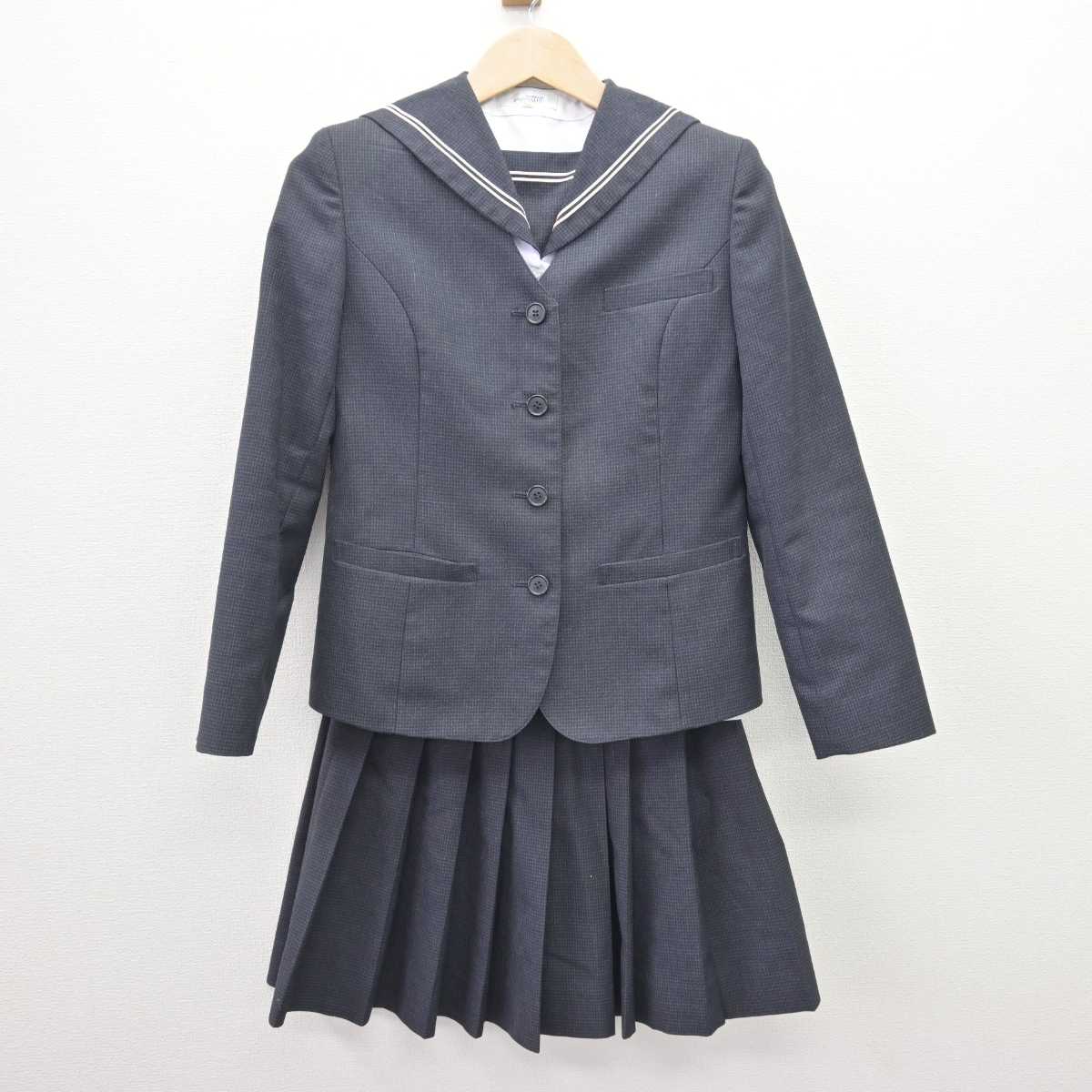 中古】広島県 瀬戸内高等学校 女子制服 3点 (ブレザー・セーラー服 