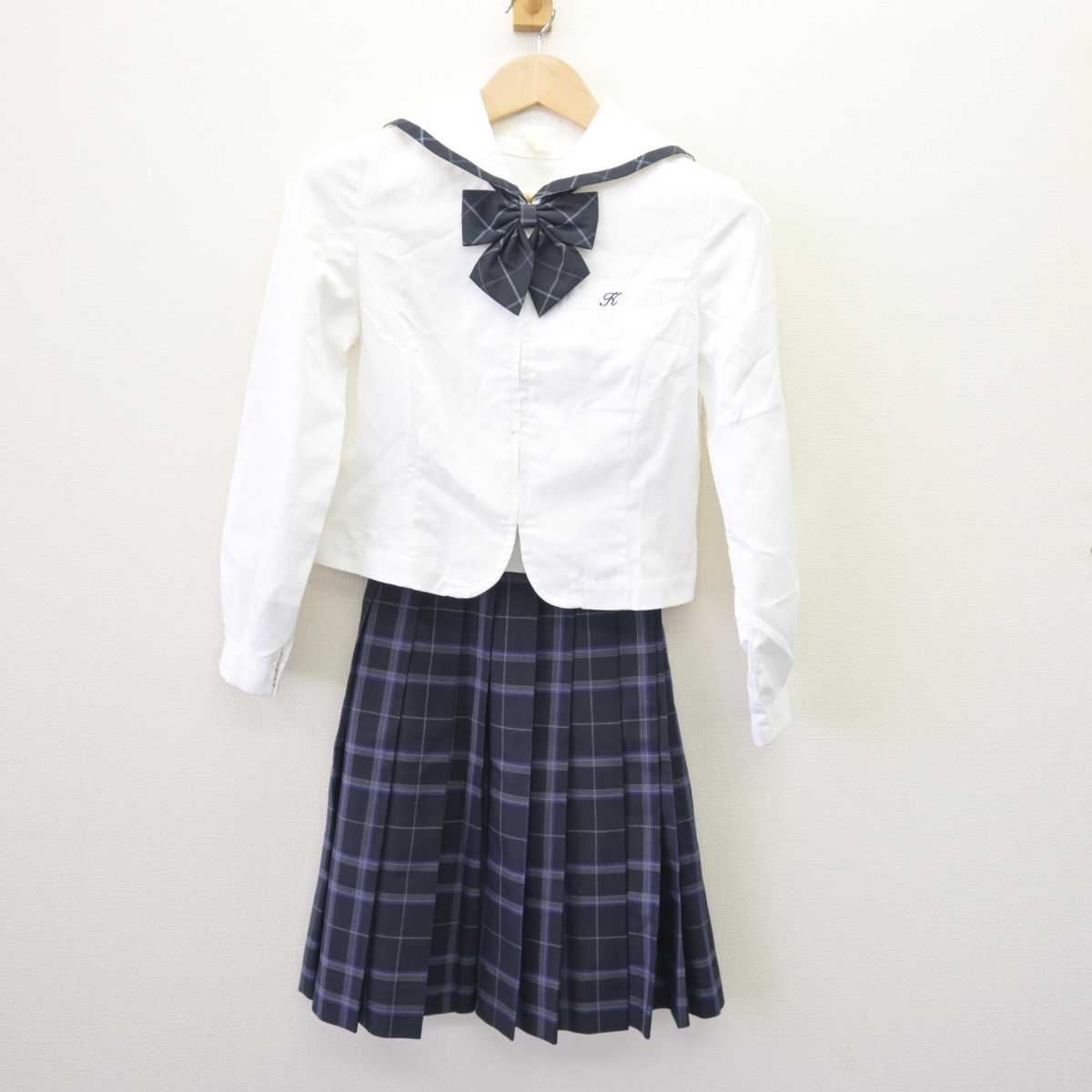 中古】三重県 皇學館中学校・高等学校 女子制服 3点 (ブラウス