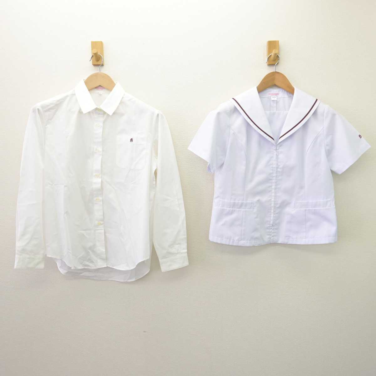 中古】茨城県 常総学院中学校 女子制服 2点 (シャツ・セーラー服 中古】茨城県 常総学院中学校 女子制服 2点 (シャツ・セーラー服
