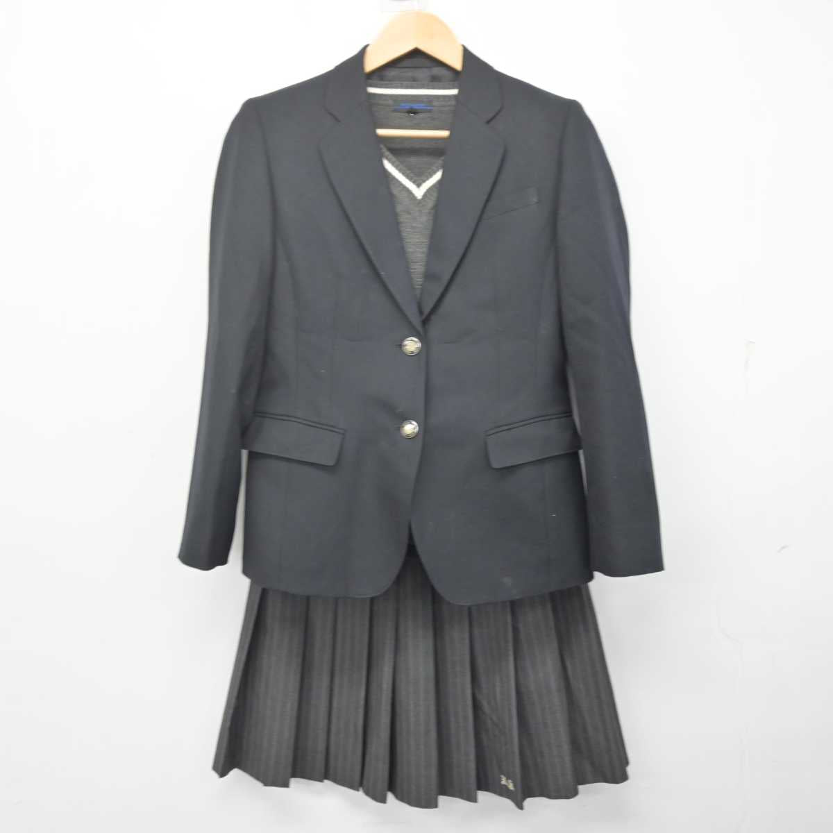 中古】大阪府 みどり清朋高等学校 女子制服 3点 (ブレザー