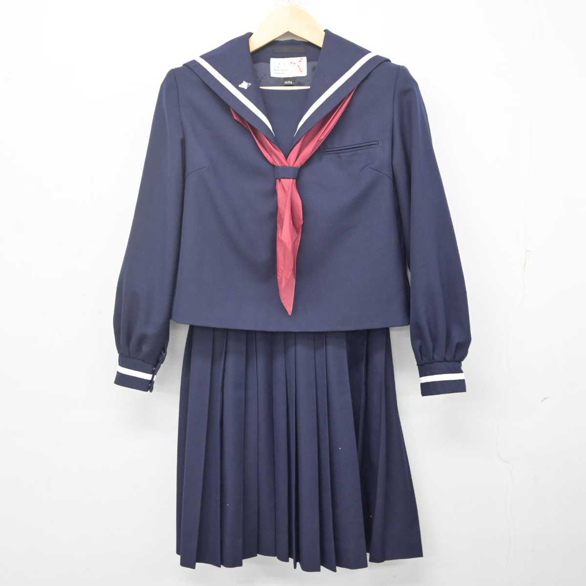 中古】香川県 屋島中学校 女子制服 4点 (セーラー服・スカート) sf070470 | 中古制服通販パレイド