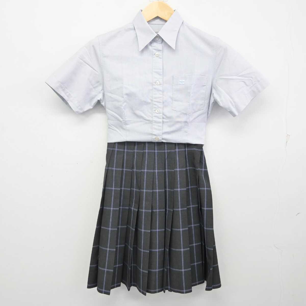 【中古】東京都 かえつ有明中・高等学校 女子制服 2点 (シャツ・スカート) sf070564