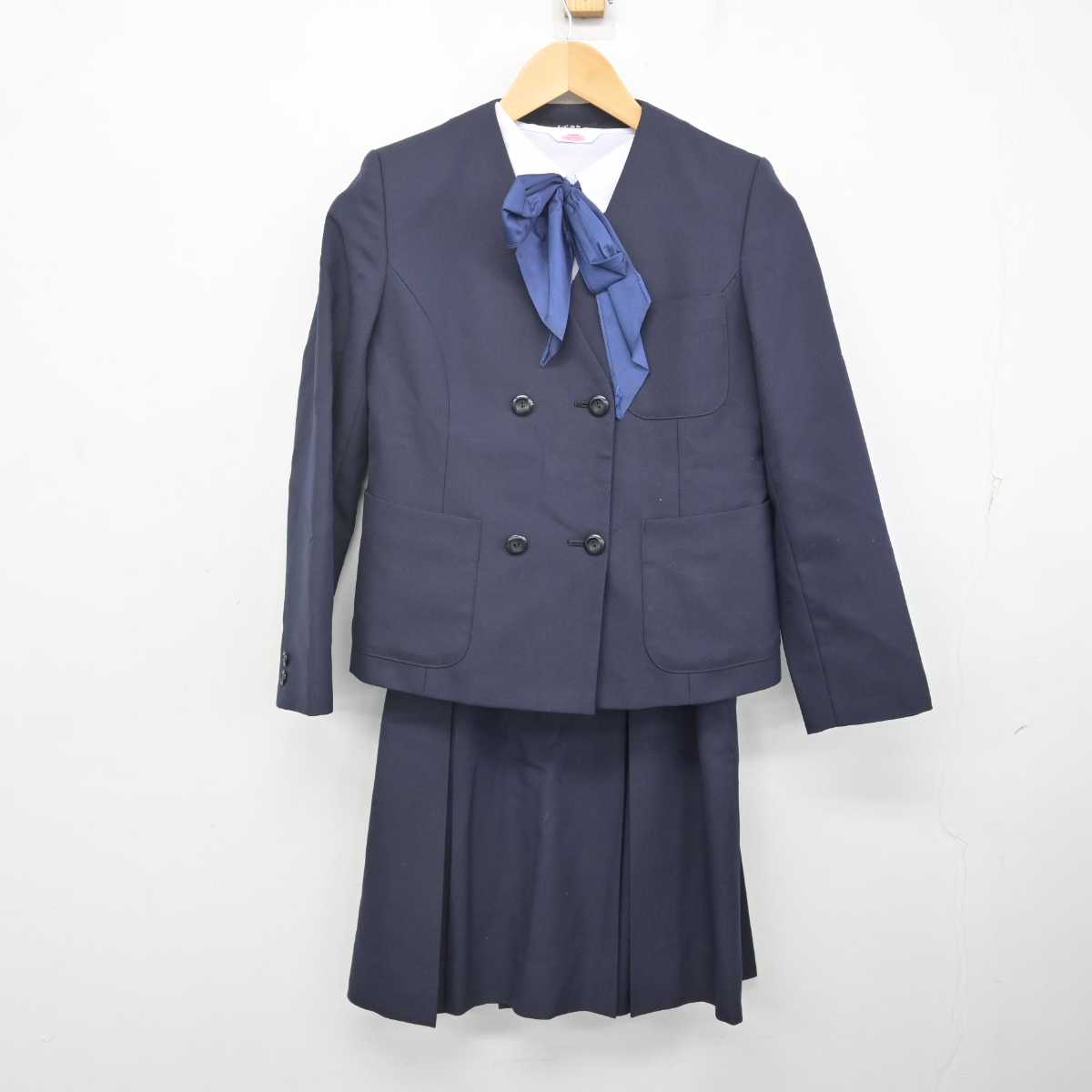 【中古】静岡県 静岡市立南中学校 女子制服 5点 (ブレザー・ベスト・シャツ・スカート) sf071250