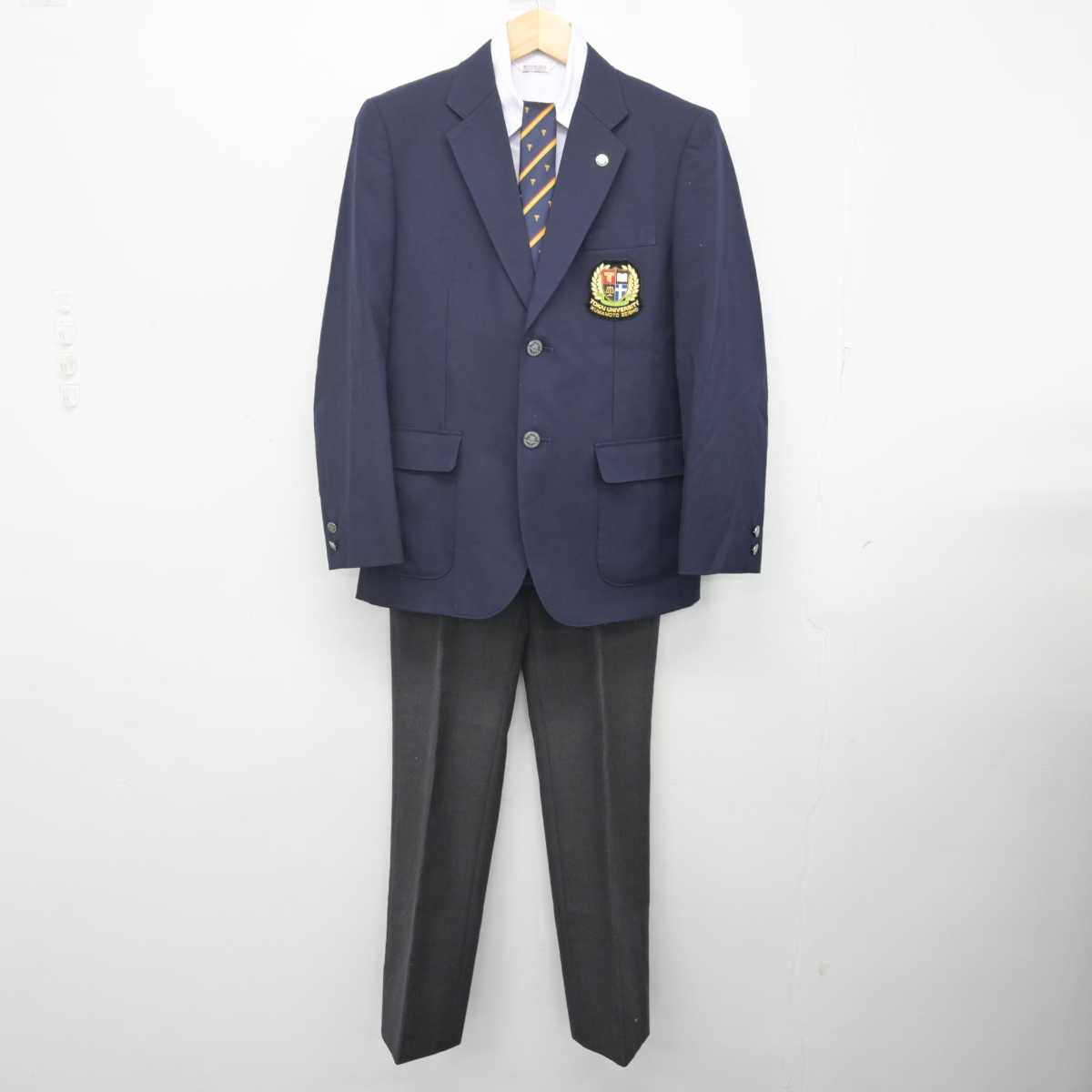 【中古】熊本県 東海大学付属熊本星翔高等学校 男子制服 5点 (ブレザー・シャツ・ズボン) sf071314