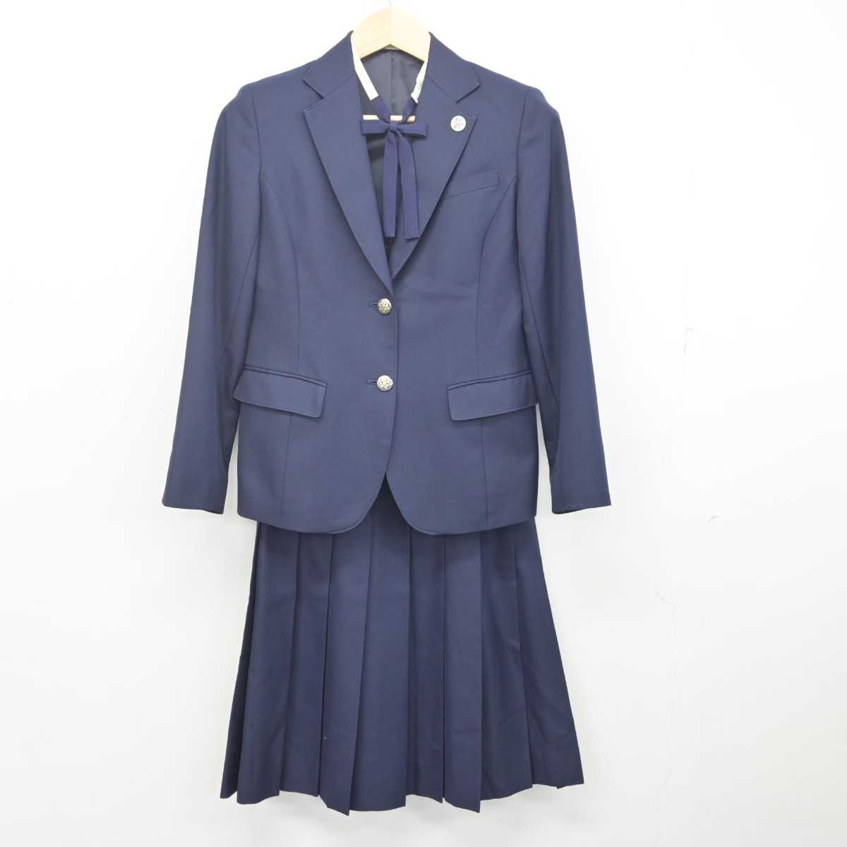 中古制服】兵庫県 鳴尾高等学校 女子制服 4点（ブレザー・シャツ