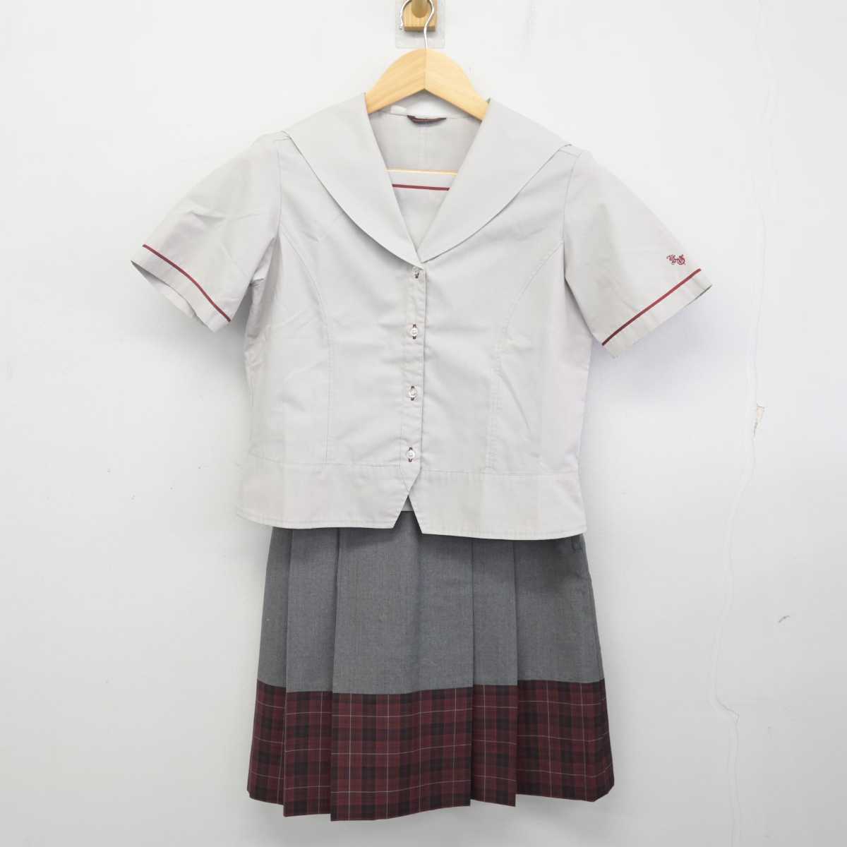 【中古】神奈川県 北鎌倉女子学園中学校?高等学校 女子制服 2点 (セーラー服・スカート) sf071732