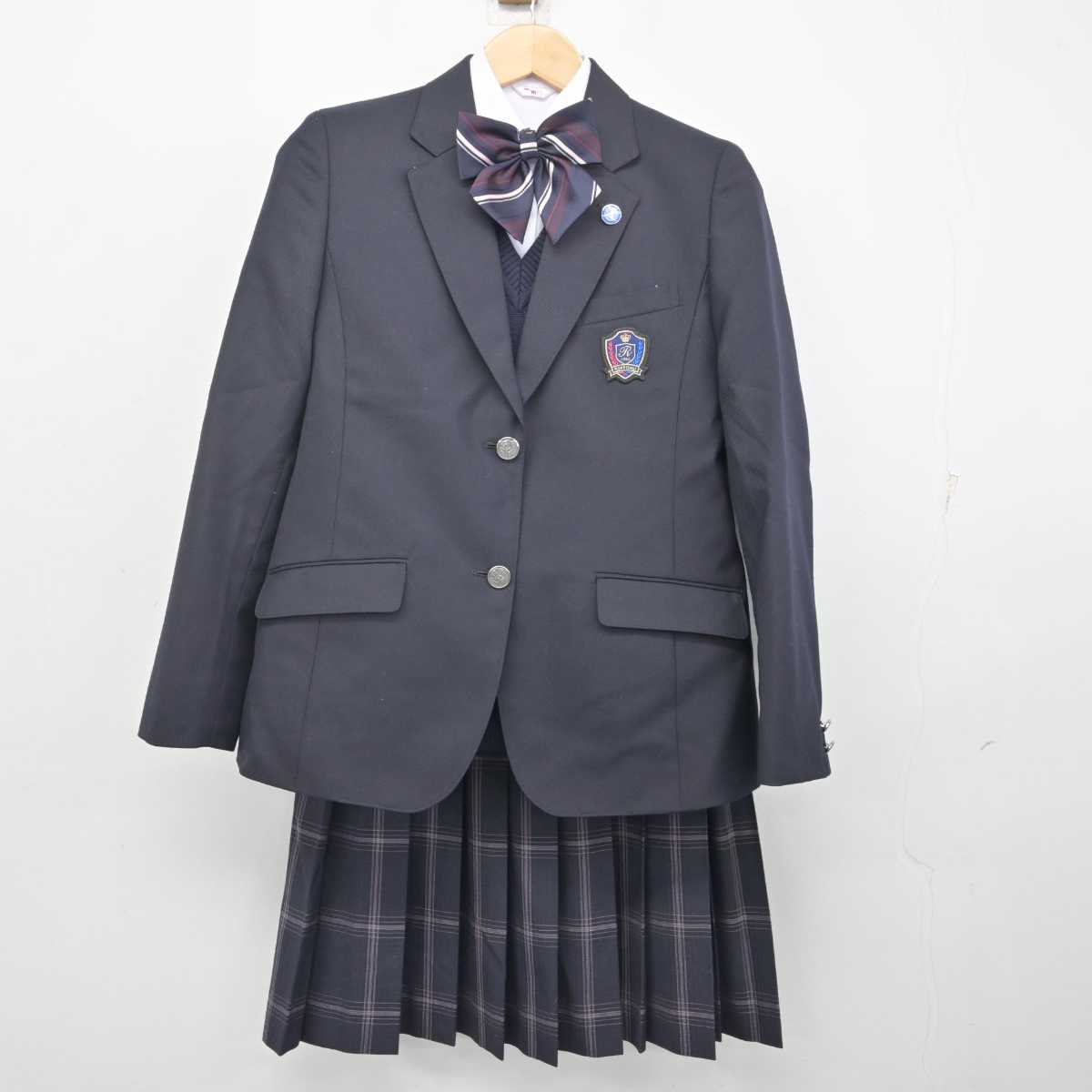 中古】東京都 六本木中学校 女子制服 6点 (ブレザー・ニット