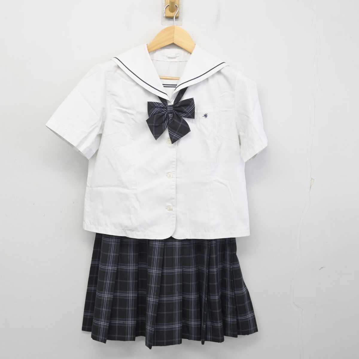 【中古】東京都 晴海総合高等学校 女子制服 3点 (セーラー服・スカート) sf071876