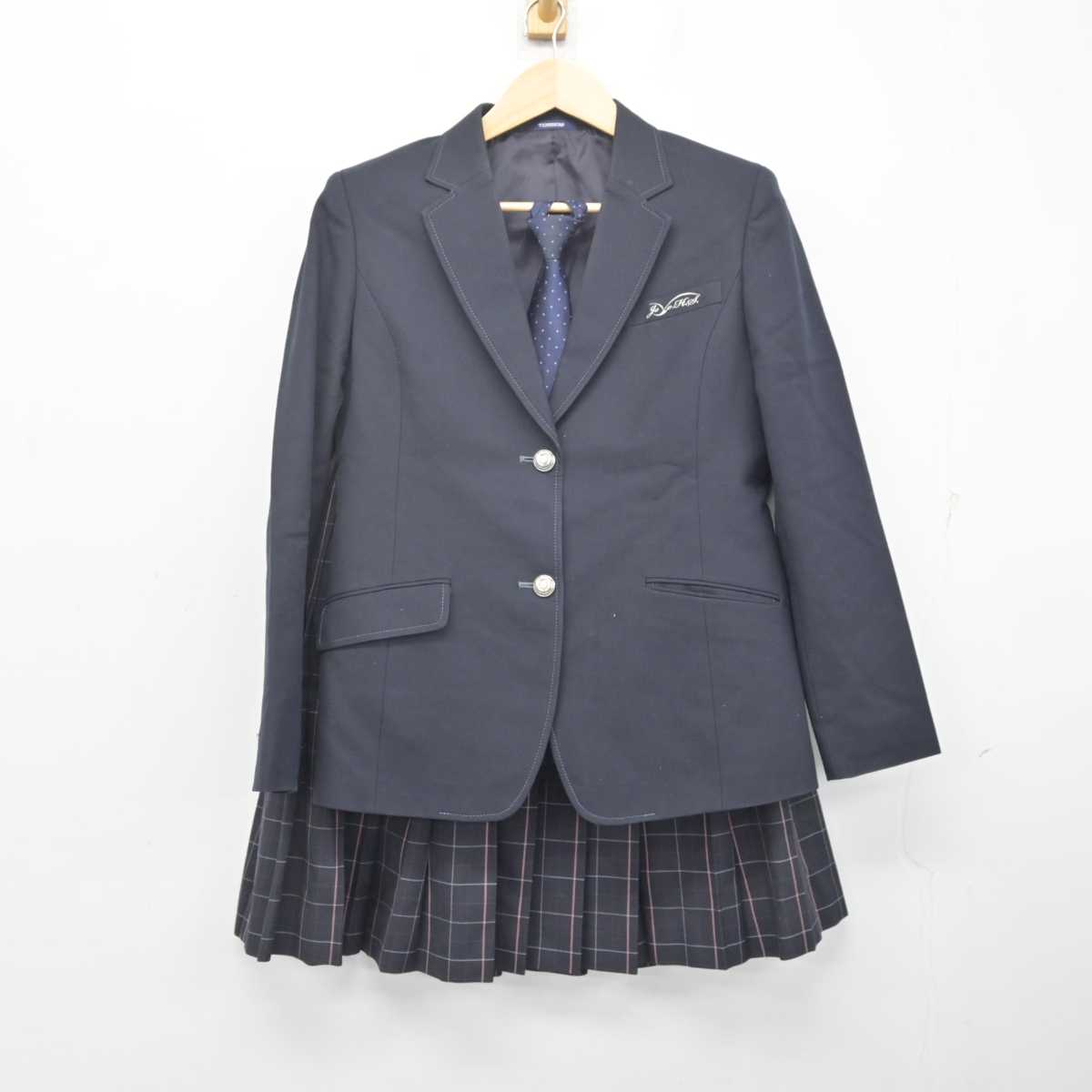 中古】京都府 城陽高等学校 女子制服 4点 (ブレザー・ニット