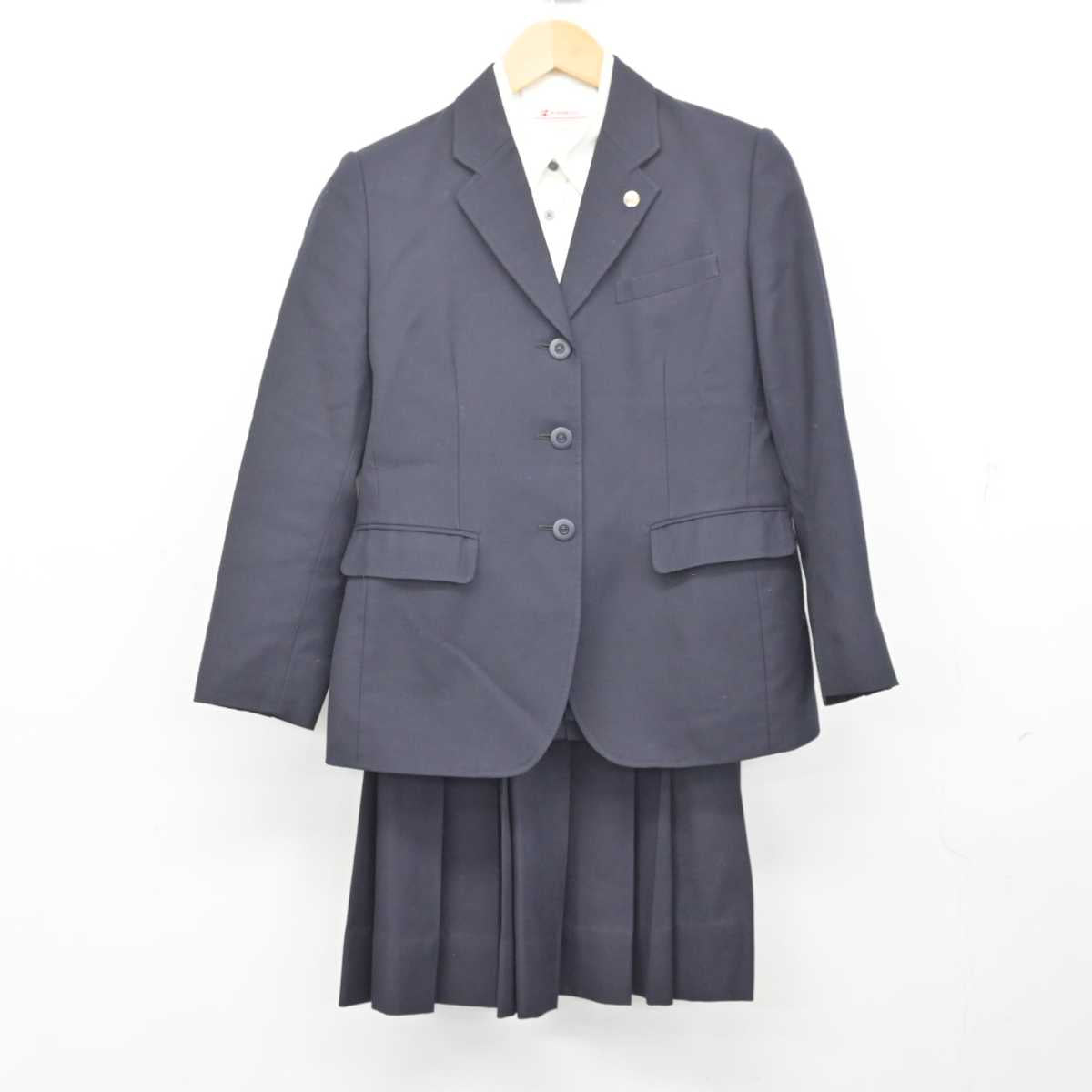 【中古】広島県 広島商業高等学校 女子制服 4点 (ブレザー・シャツ・スカート) sf072089