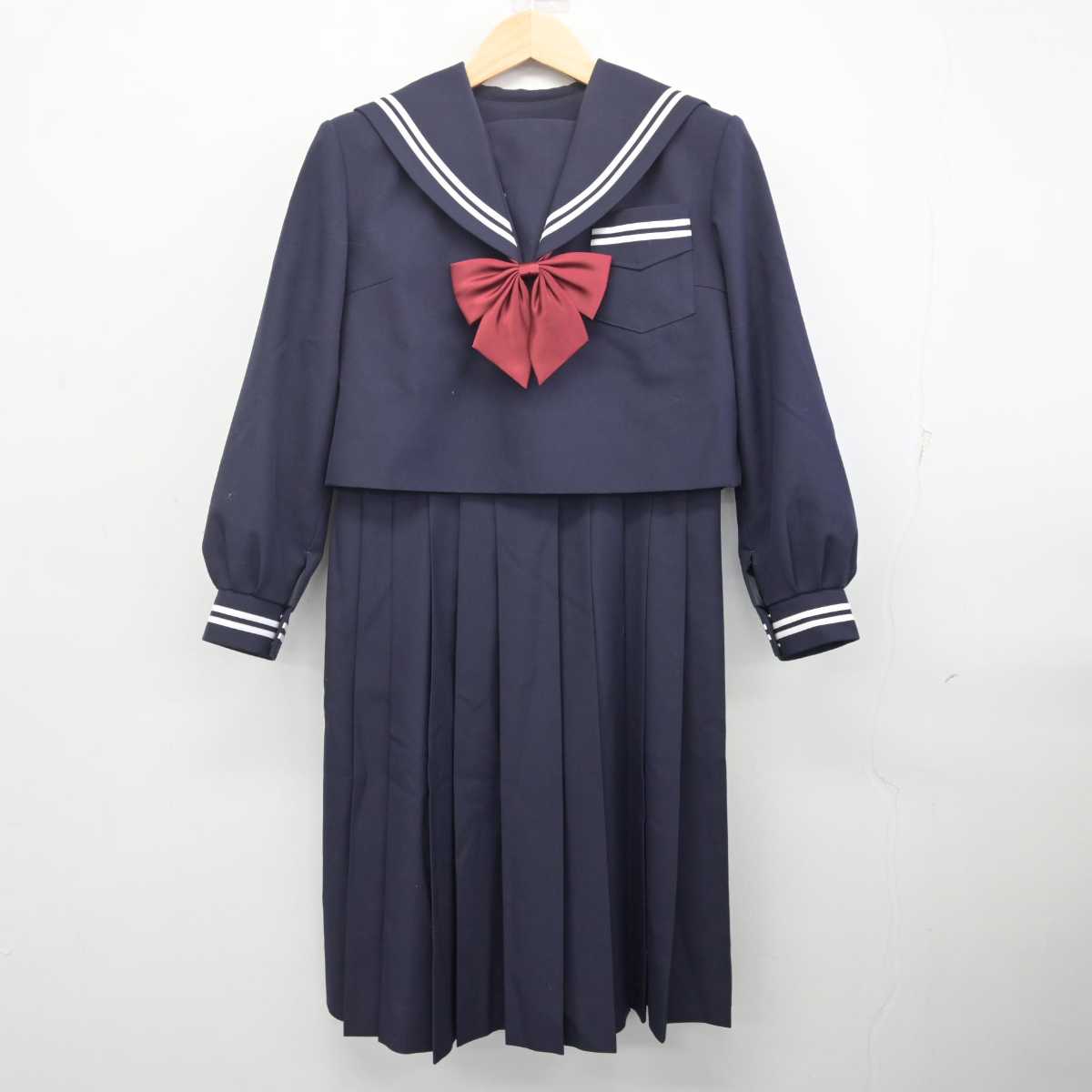 中古】熊本県 八代市立第二中学校 女子制服 3点 (セーラー服・ジャンパースカート) sf072147 | 中古制服通販パレイド