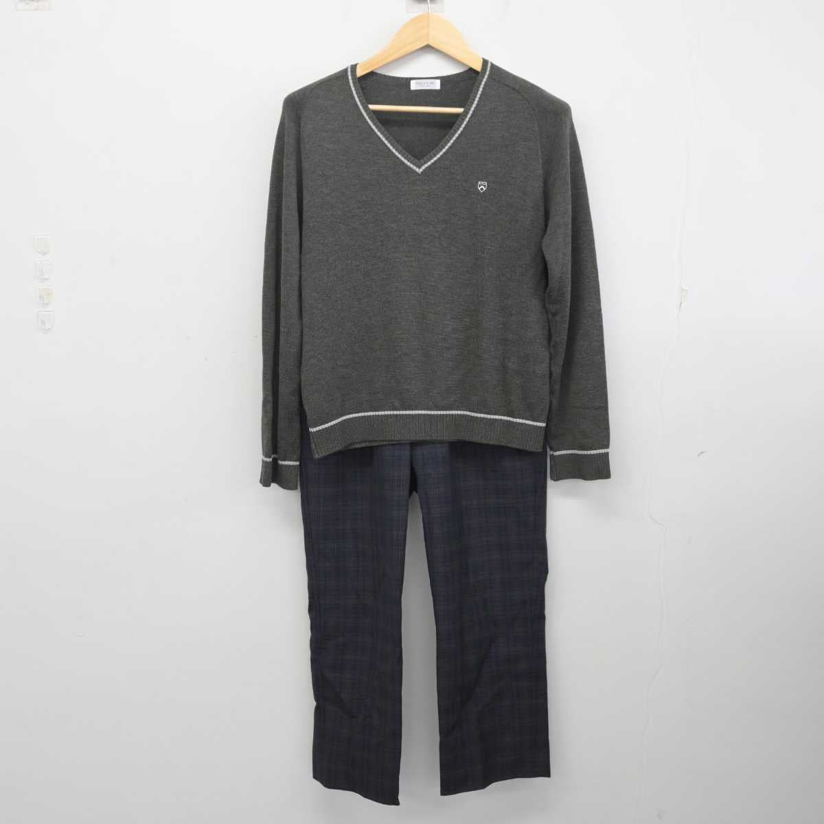 【中古】愛知県 岡崎城西高等学校 男子制服 2点 (ニット・ズボン) sf072241