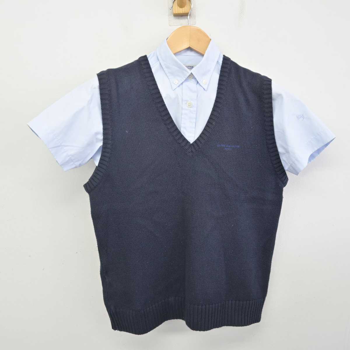 中古】埼玉県 東京成徳大学深谷高等学校 女子制服 2点 (ニットベスト 