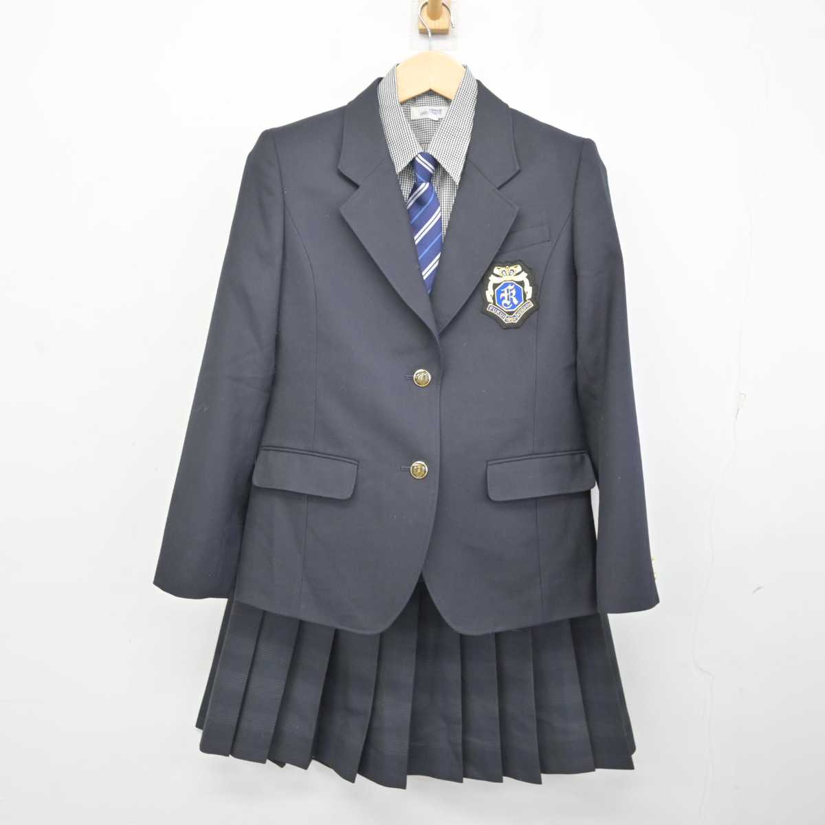 中古】福井県 啓新高等学校 女子制服 5点 (ブレザー・ニット・シャツ・スカート) sf072798 | 中古制服通販パレイド