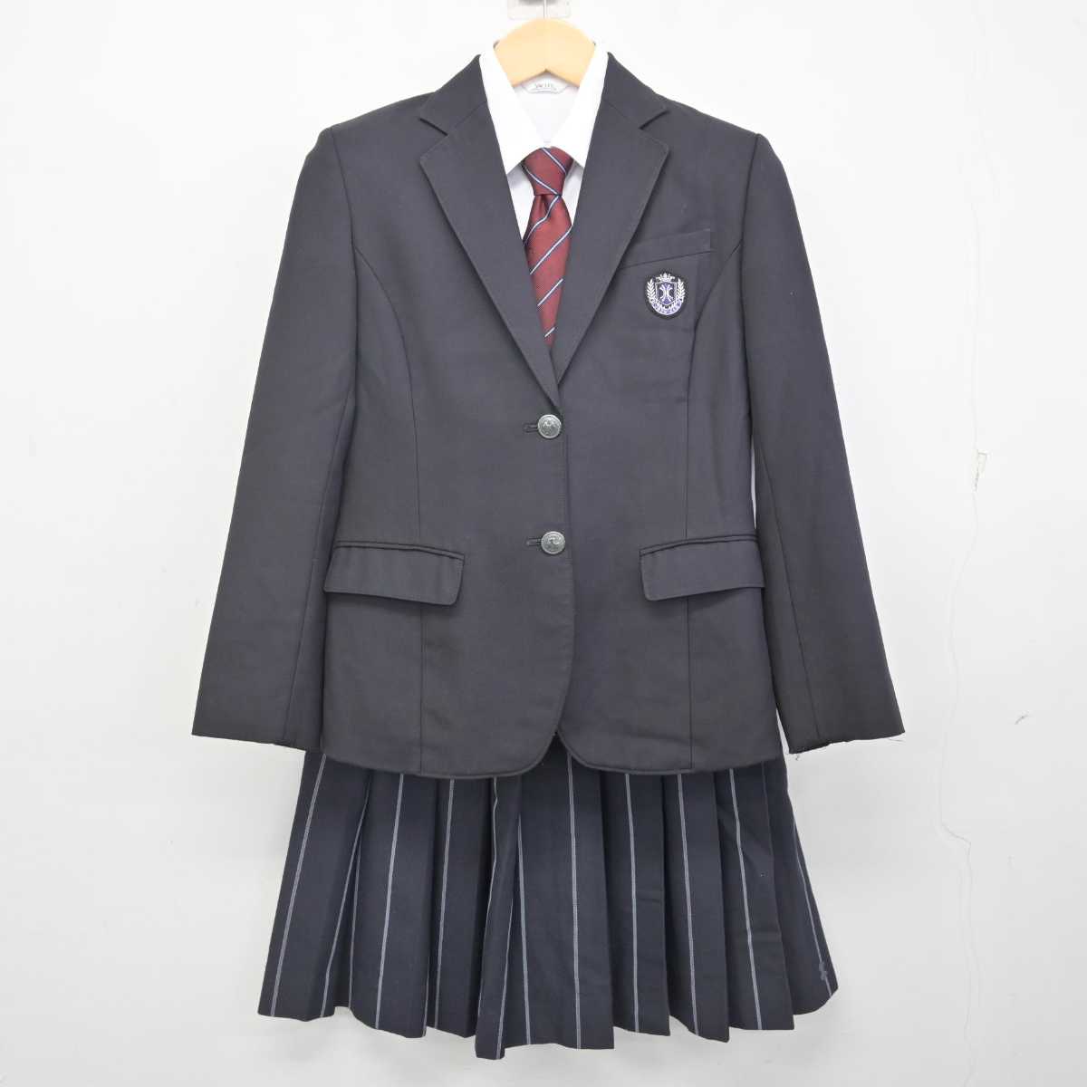 【中古】広島県 如水館高等学校 女子制服 4点 (ブレザー・シャツ・スカート) sf072873