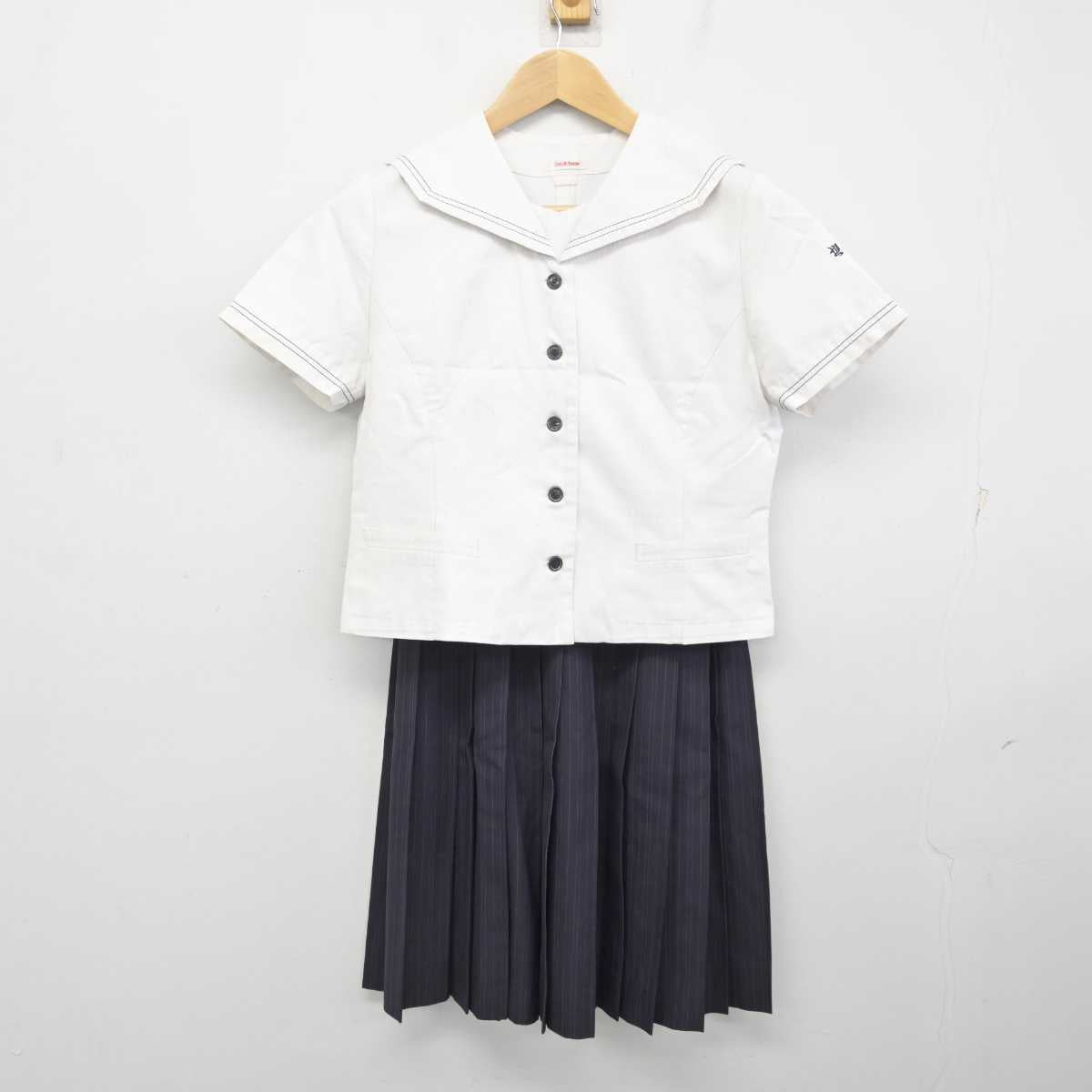 【中古】大分県 楊志館高等学校 女子制服 3点 (セーラー服・スカート) sf072912