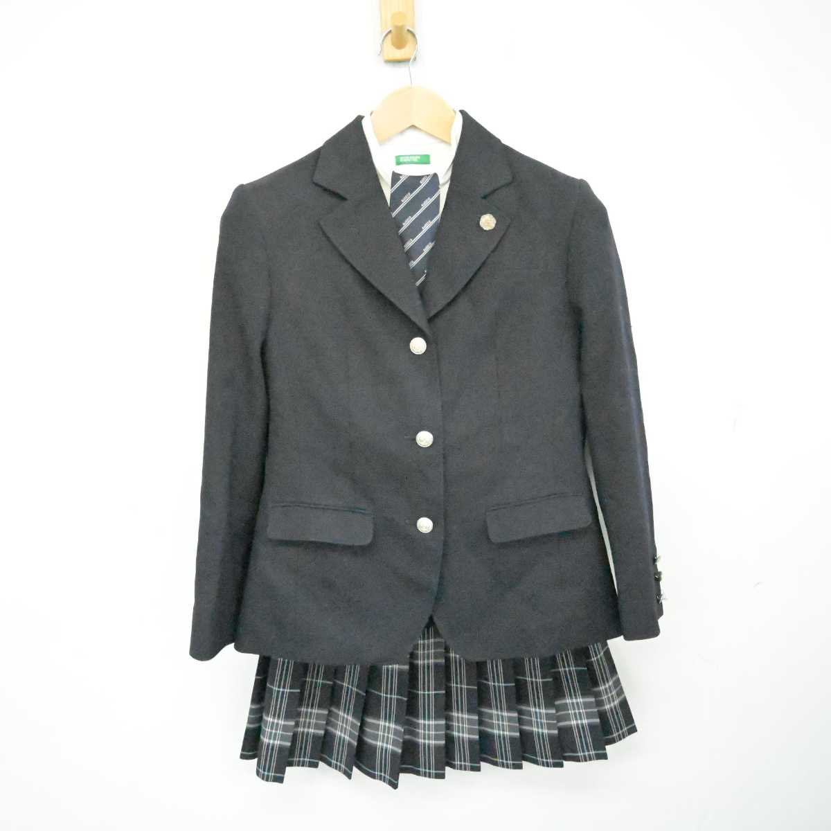 中古】徳島県 鳴門高等学校 女子制服 6点 (ブレザー・ニット・シャツ・スカート) sf073150 | 中古制服通販パレイド